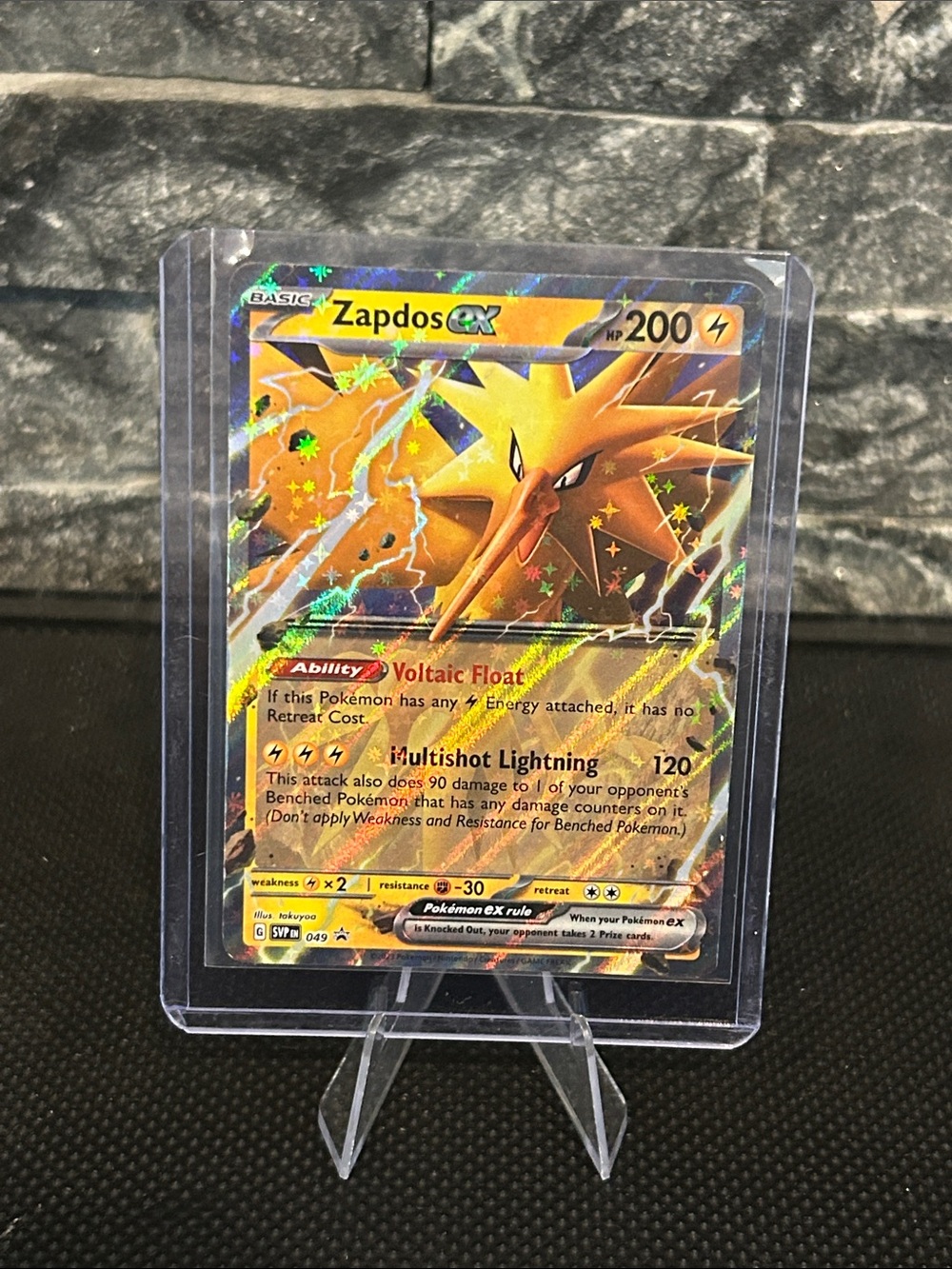 Pokemon Zapdos EX #049 Scarlet & Violet Black Star ⭐️ Promo Card M/NM